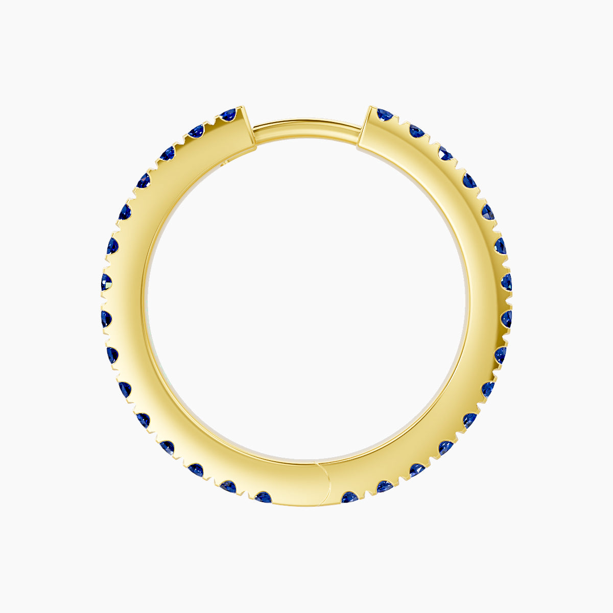 Terra | 18k Yellow Gold 11 mm Sapphire Hoop Piercing