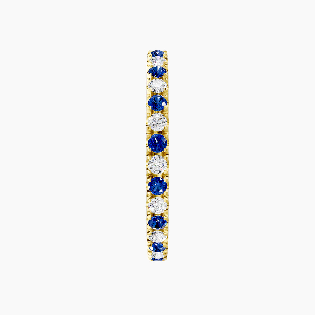 Terra | 18k Yellow Gold 11 mm Sapphire & Diamond Hoop Piercing