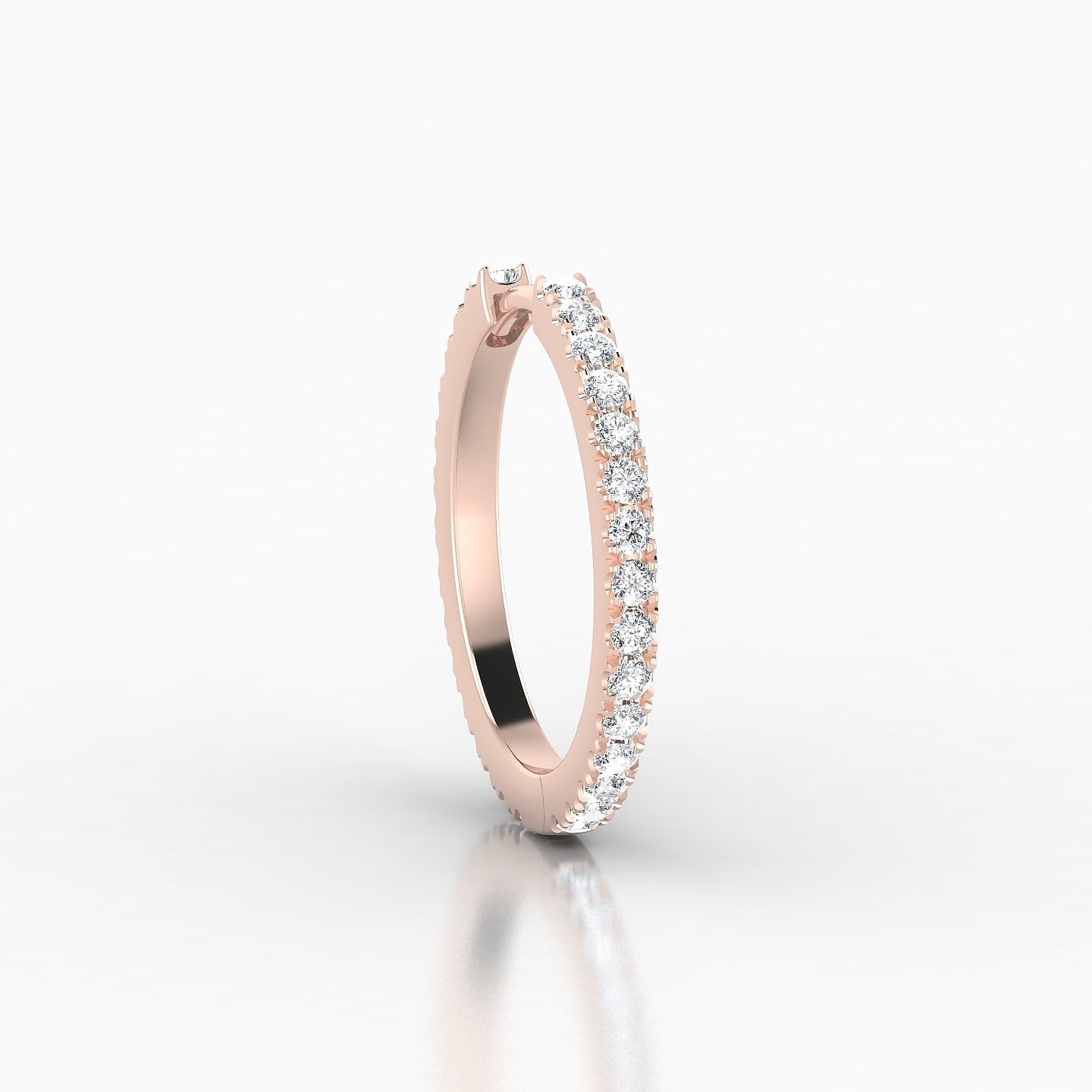 Terra | 18k Rose Gold 11 mm Diamond Hoop Piercing