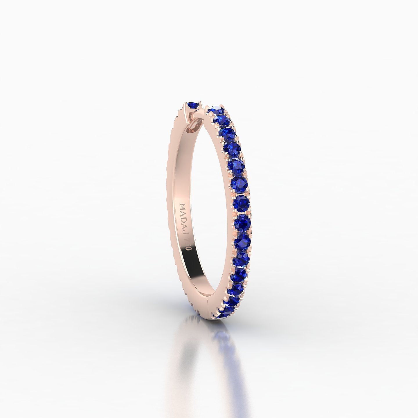 Terra | 18k Rose Gold 11 mm Sapphire Hoop Piercing