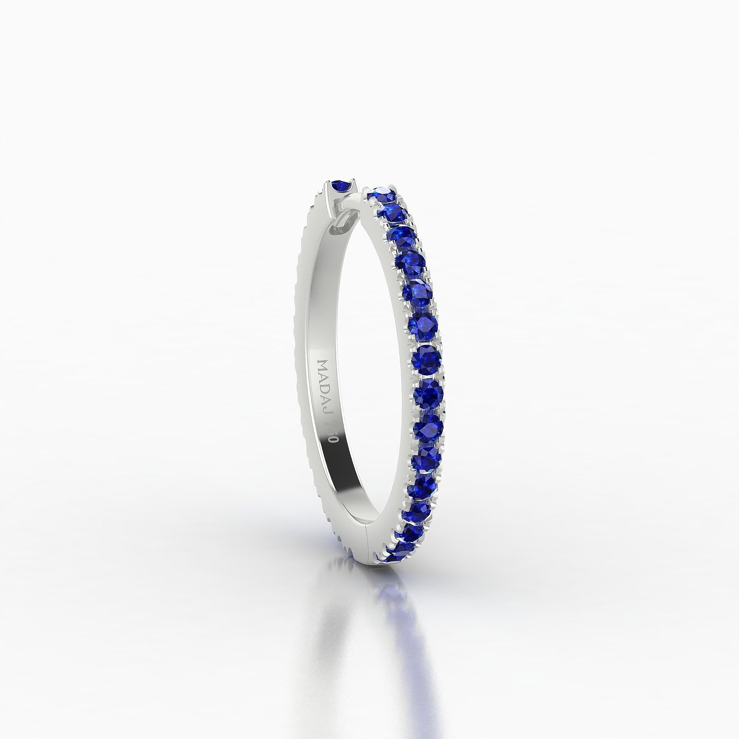 Terra | 18k White Gold 11 mm Sapphire Hoop Piercing