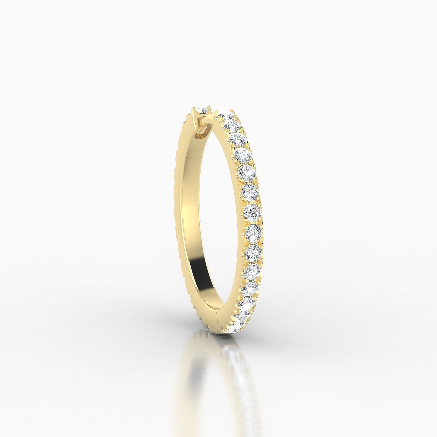 Terra | 18k Yellow Gold 11 mm Diamond Hoop Piercing