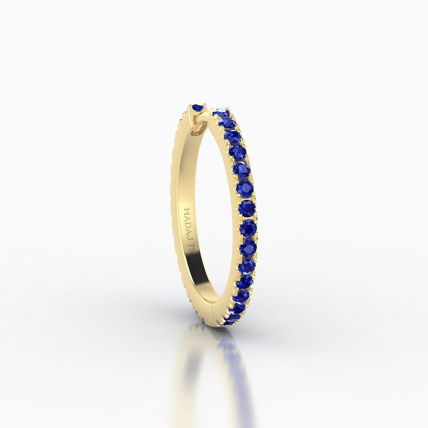 Terra | 18k Yellow Gold 11 mm Sapphire Hoop Piercing