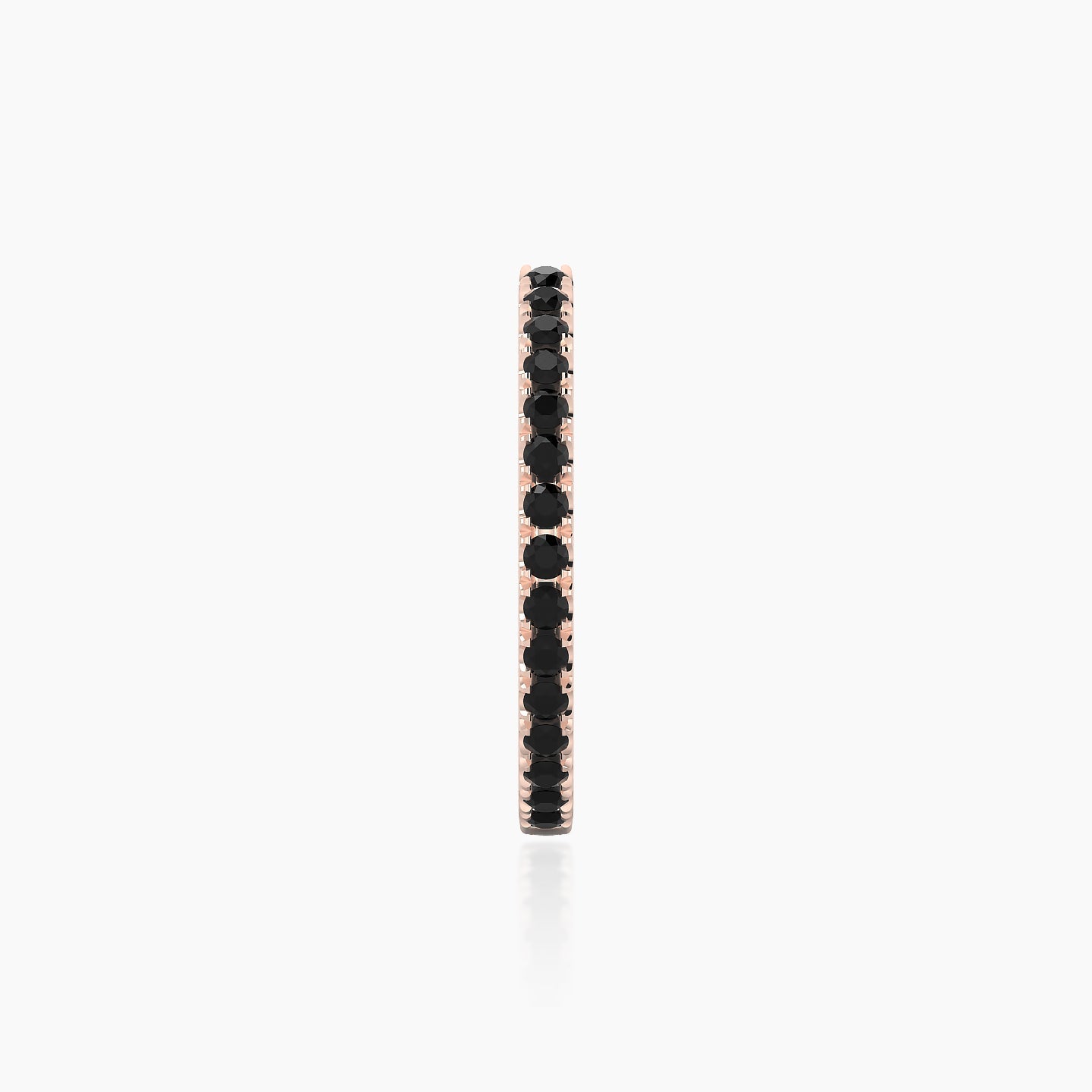 Terra | 18k Rose Gold 11 mm Black Diamond Hoop Piercing