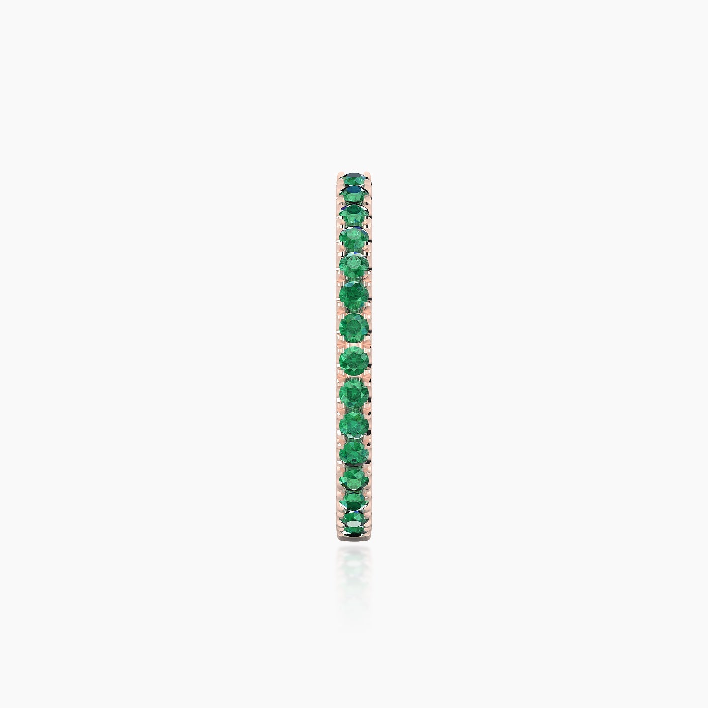 Terra | 18k Rose Gold 11 mm Emerald Hoop Piercing