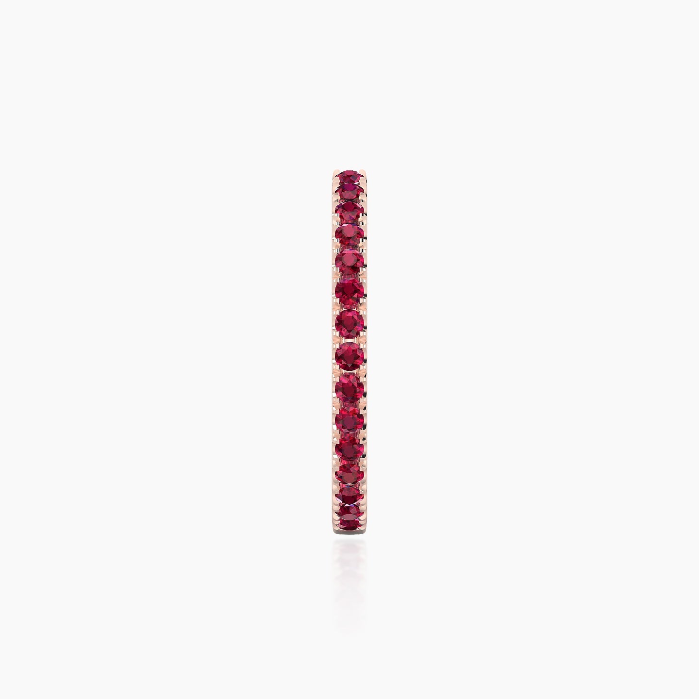 Terra | 18k Rose Gold 11 mm Ruby Hoop Piercing