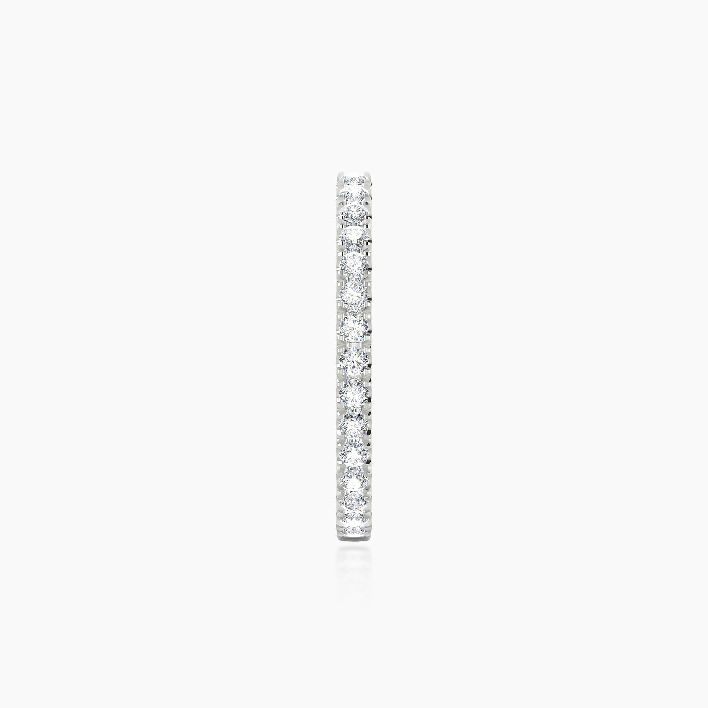 Terra | 18k White Gold 11 mm Diamond Hoop Piercing