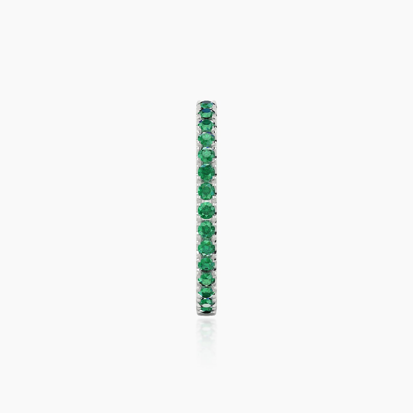 Terra | 18k White Gold 11 mm Emerald Hoop Piercing