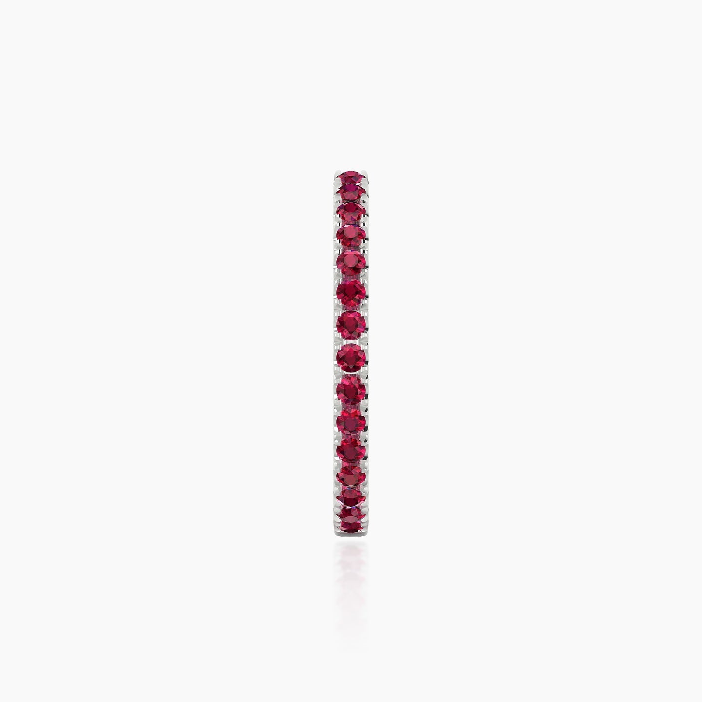 Terra | 18k White Gold 11 mm Ruby Hoop Piercing