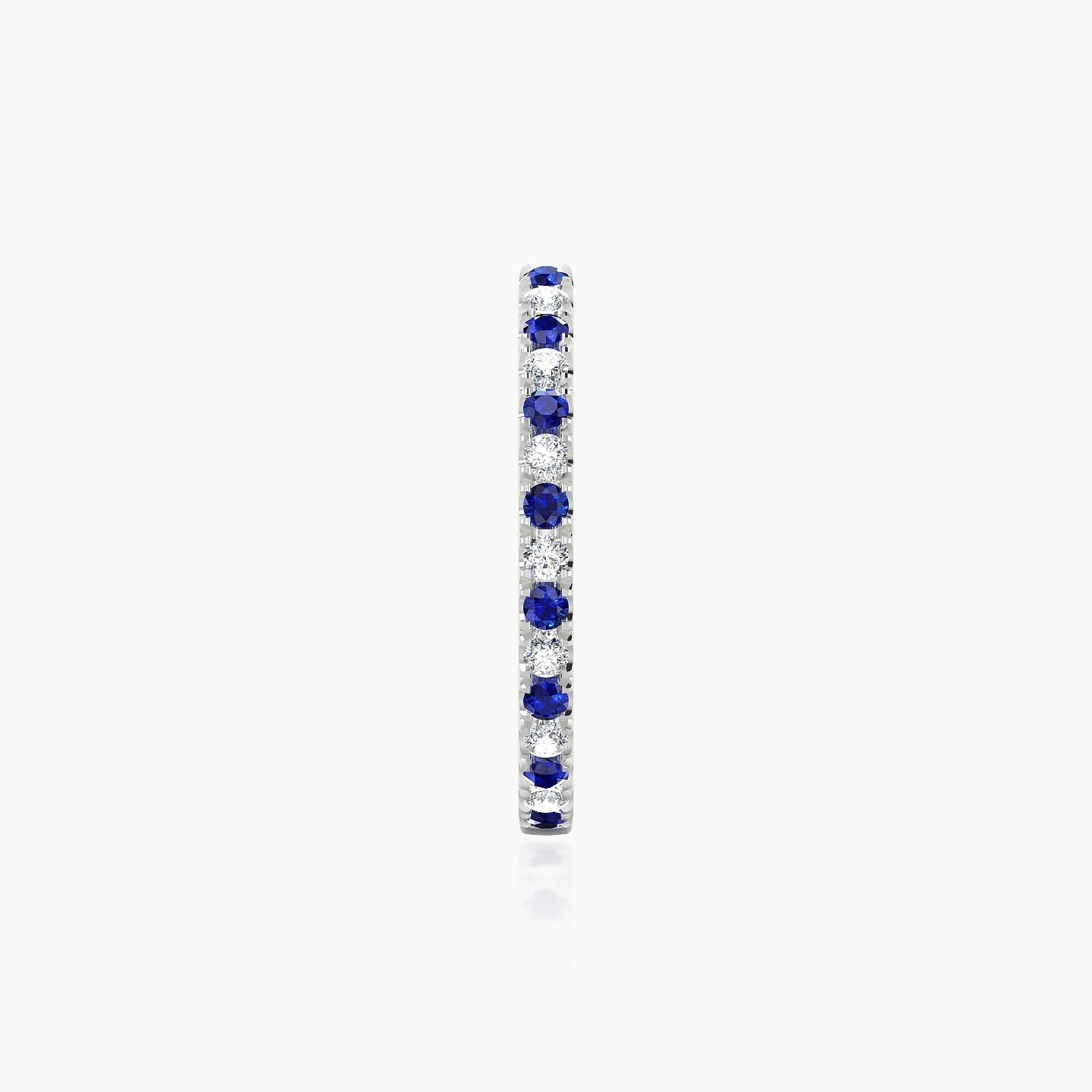 Terra | 18k White Gold 11 mm Sapphire & Diamond Hoop Piercing