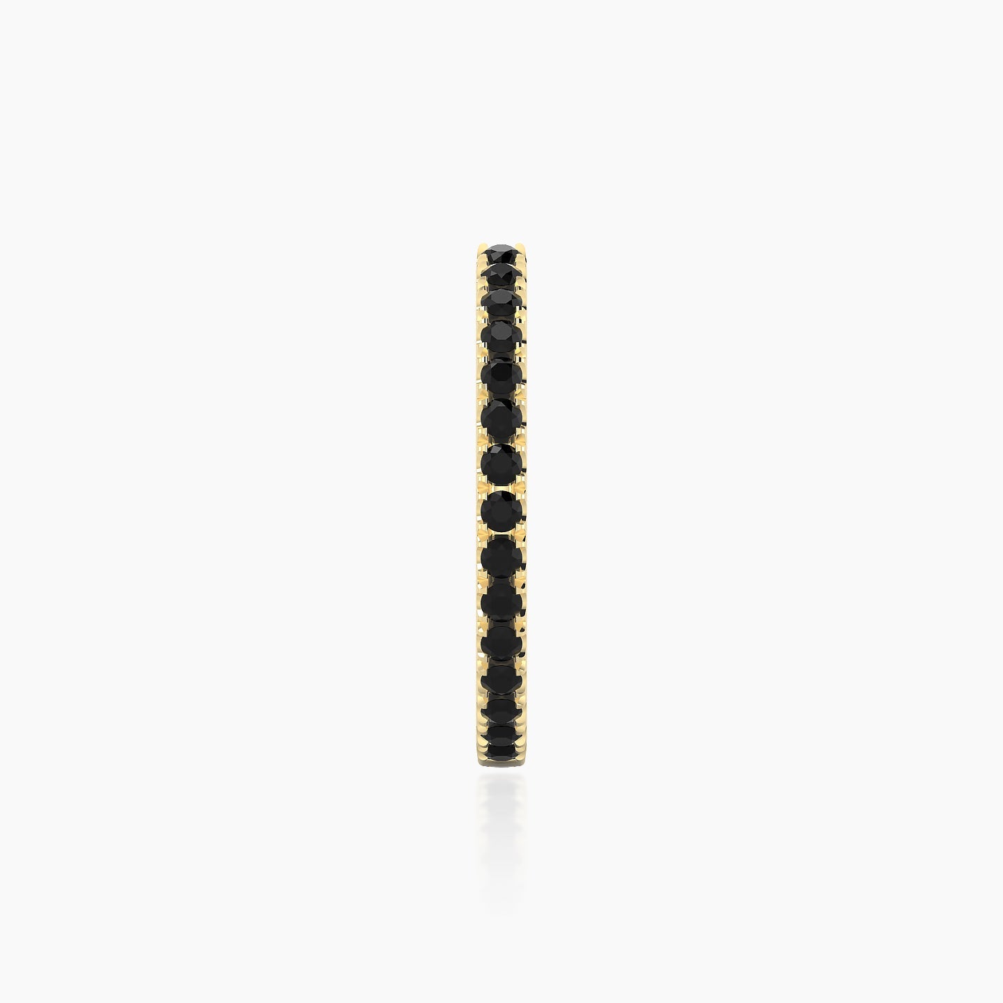 Terra | 18k Yellow Gold 11 mm Black Diamond Hoop Piercing