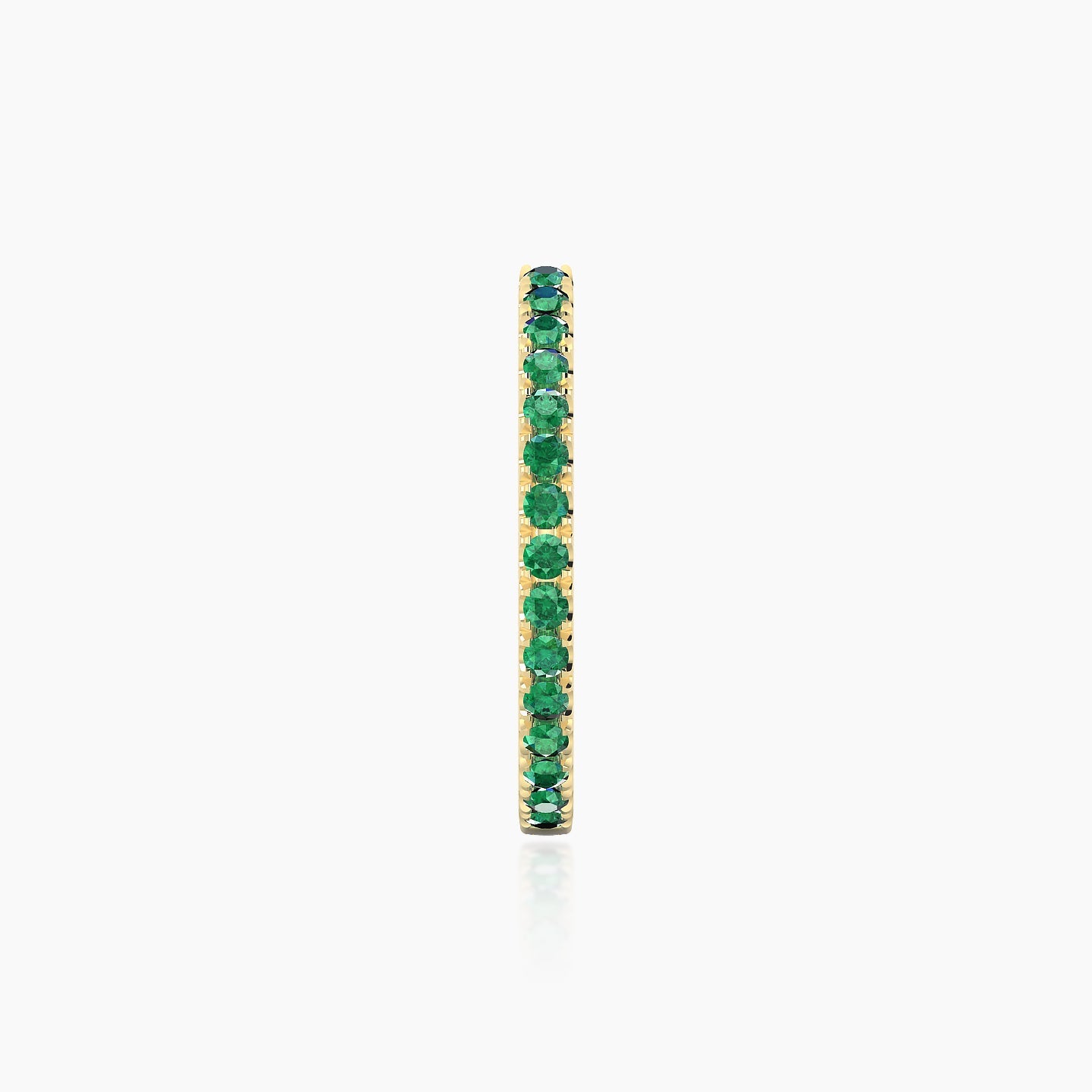 Terra | 18k Yellow Gold 11 mm Emerald Hoop Piercing