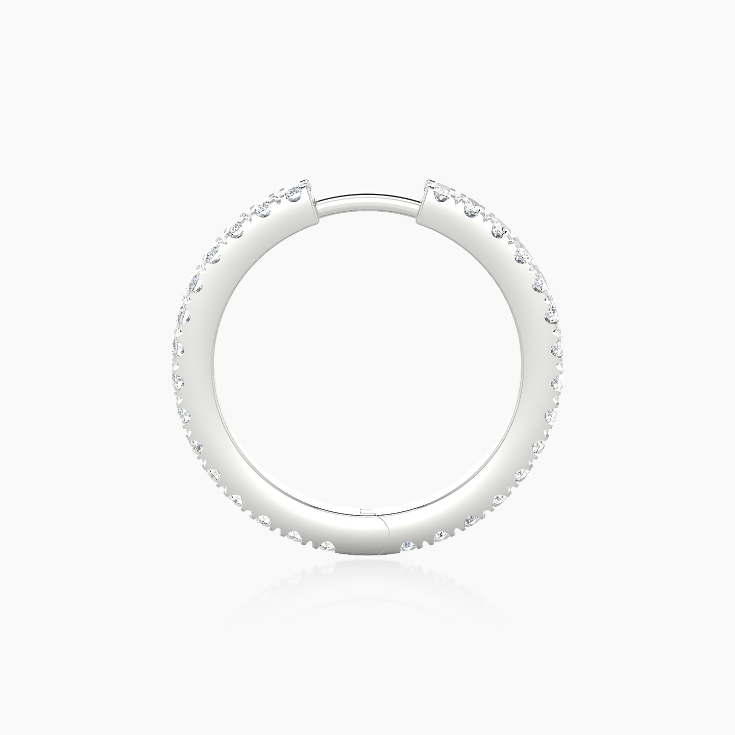 Terra | 18k White Gold 11 mm Diamond Hoop Piercing