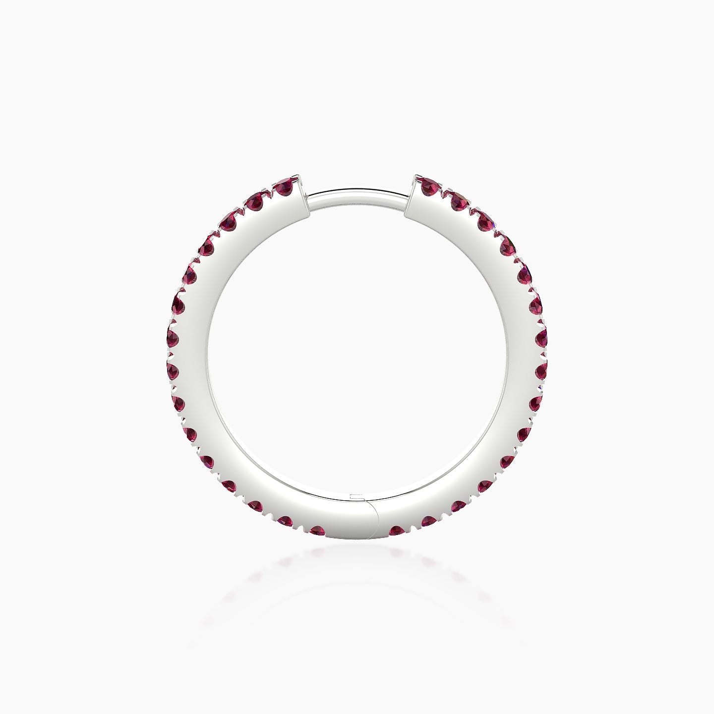 Terra | 18k White Gold 11 mm Ruby Hoop Piercing