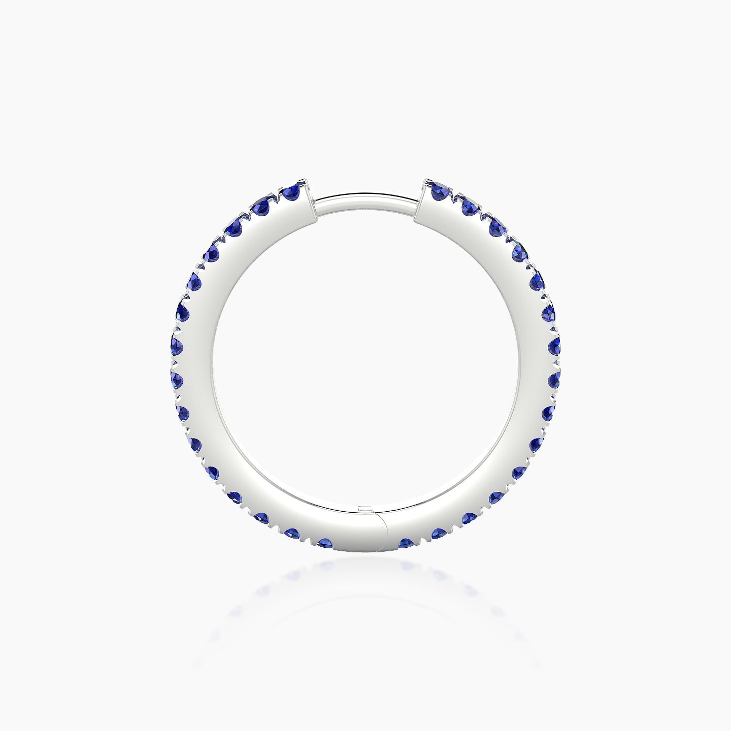 Terra | 18k White Gold 11 mm Sapphire Hoop Piercing