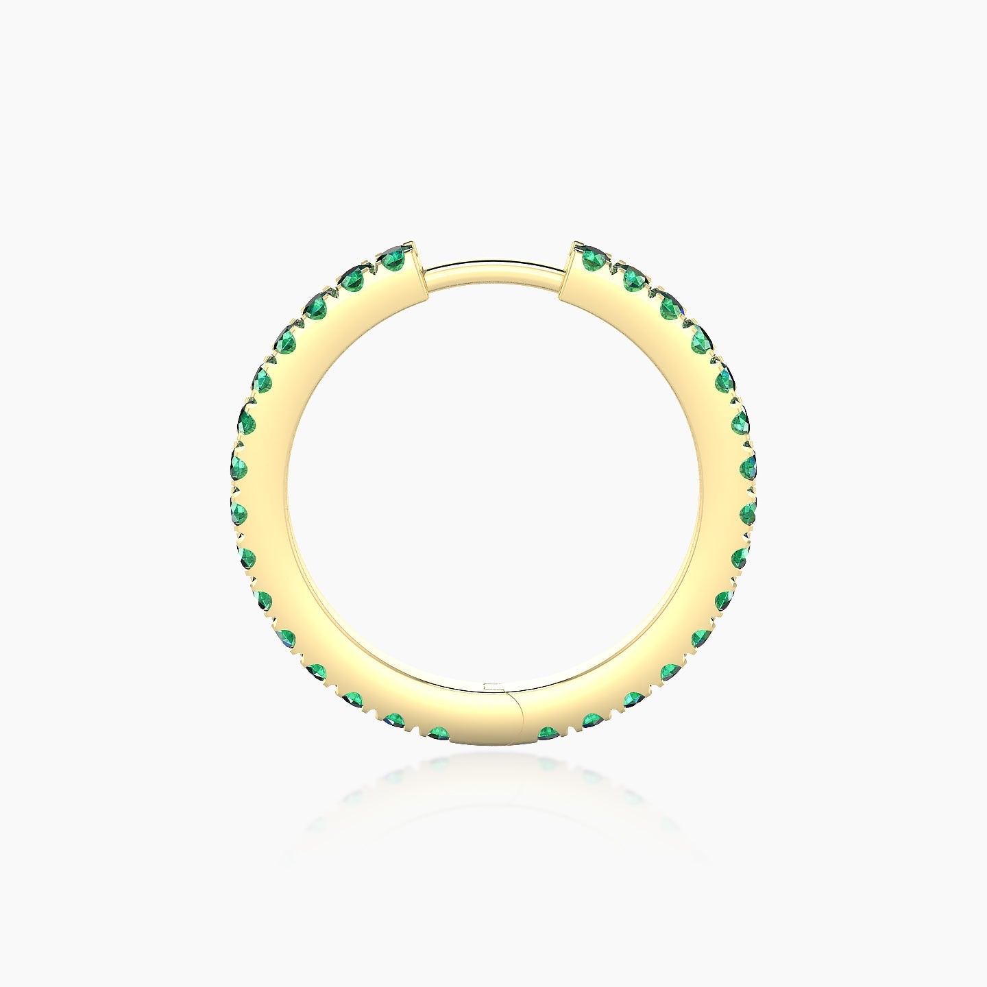 Terra | 18k Yellow Gold 11 mm Emerald Hoop Piercing