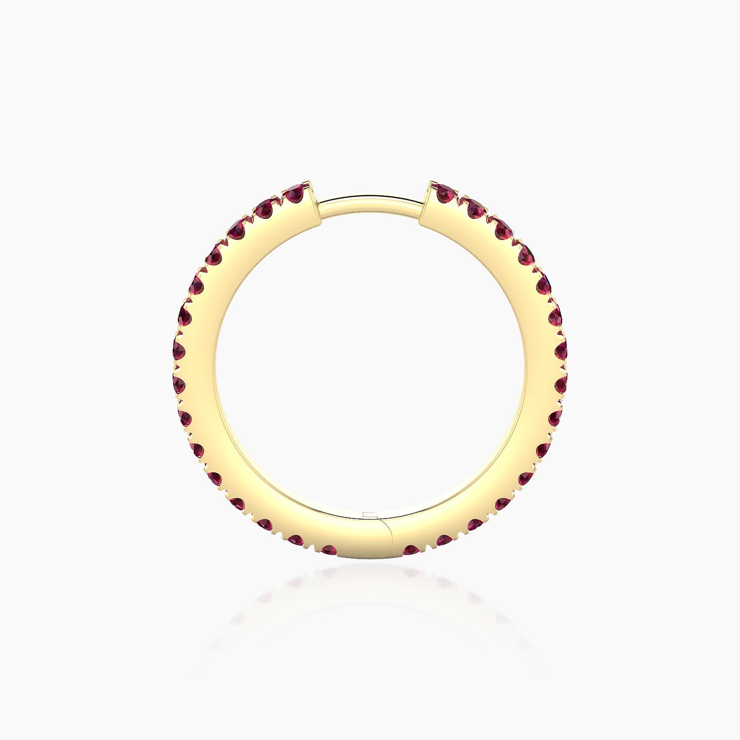 Terra | 18k Yellow Gold 11 mm Ruby Hoop Piercing