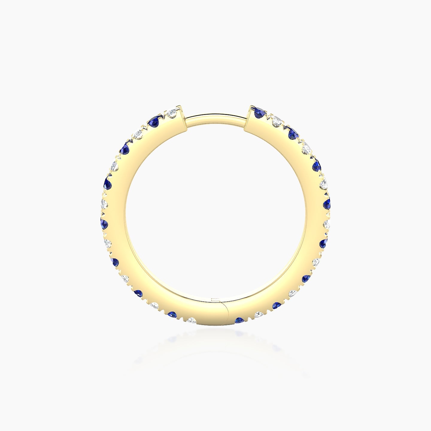 Terra | 18k Yellow Gold 11 mm Sapphire & Diamond Hoop Piercing