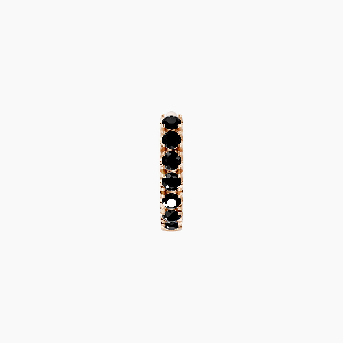Terra | 18k Rose Gold 5 mm Black Diamond Hoop Piercing