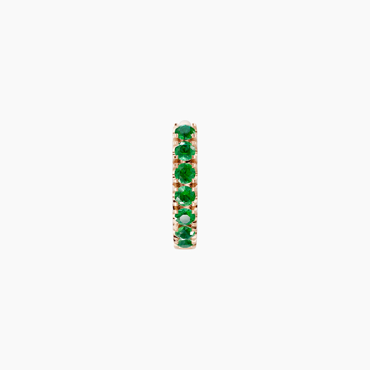 Terra | 18k Rose Gold 5 mm Emerald Hoop Piercing