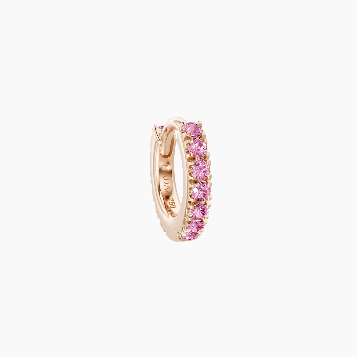 Terra | 18k Rose Gold 5 mm Pink Sapphire Hoop Piercing