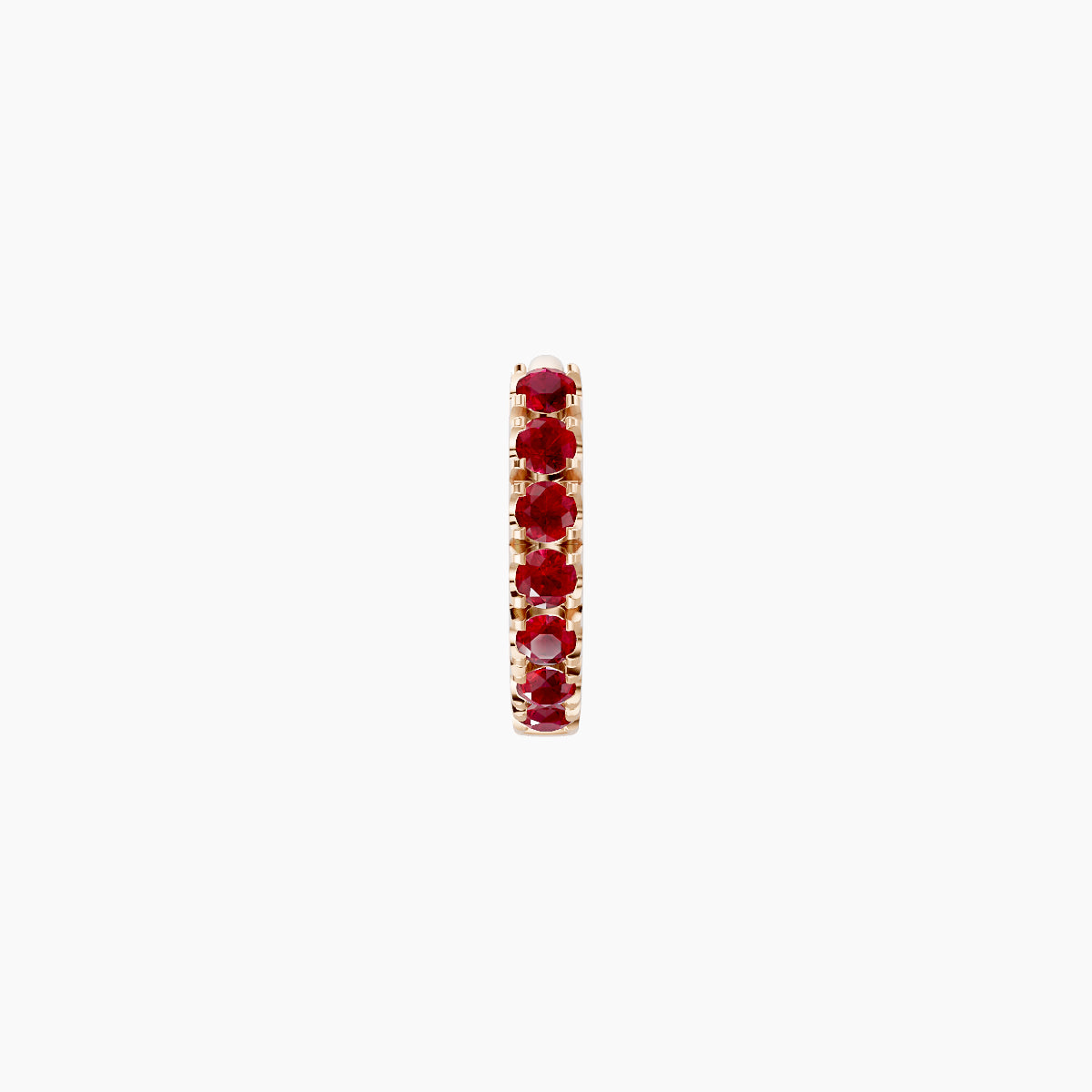 Terra | 18k Rose Gold 5 mm Ruby Hoop Piercing