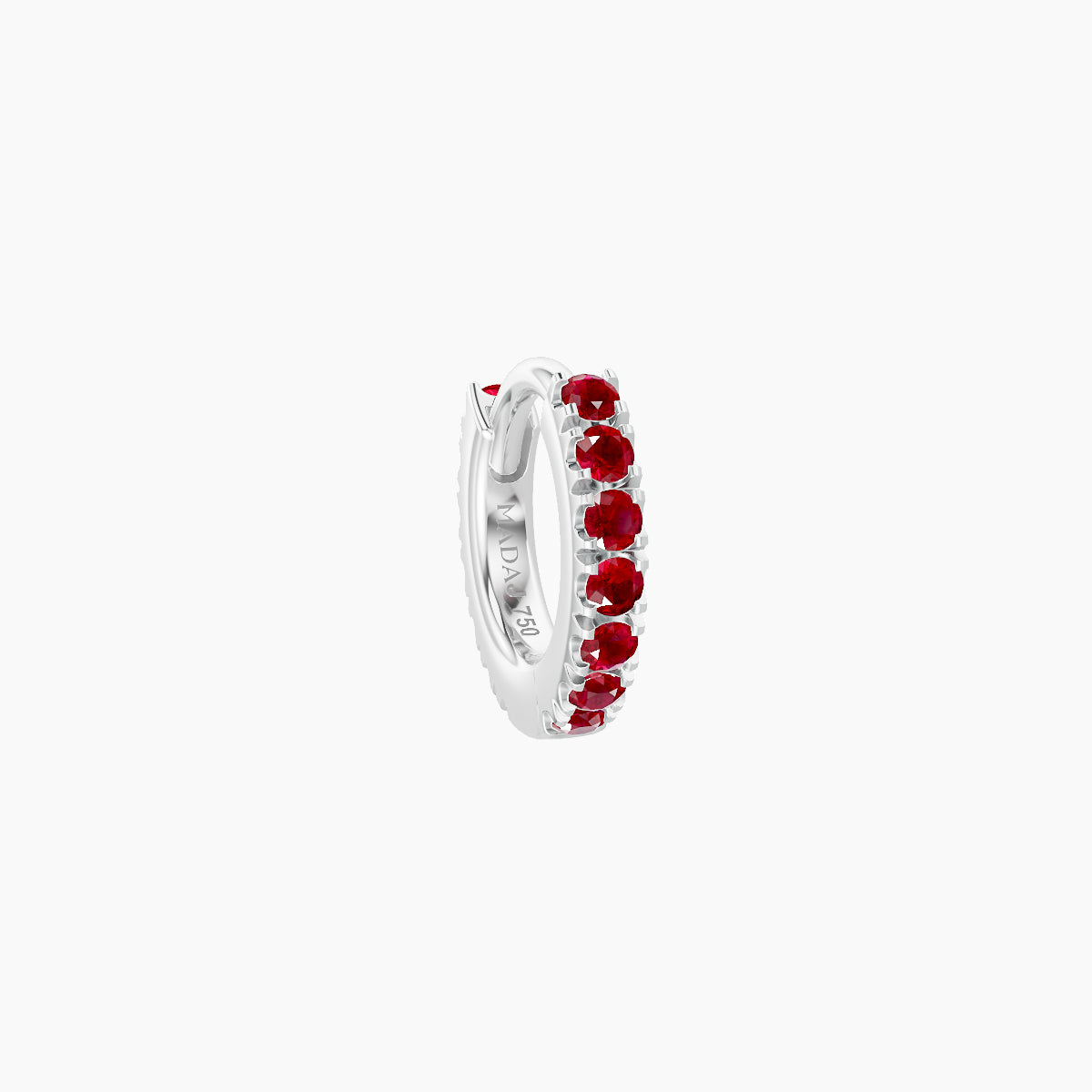 Terra | 18k White Gold 5 mm Ruby Hoop Piercing