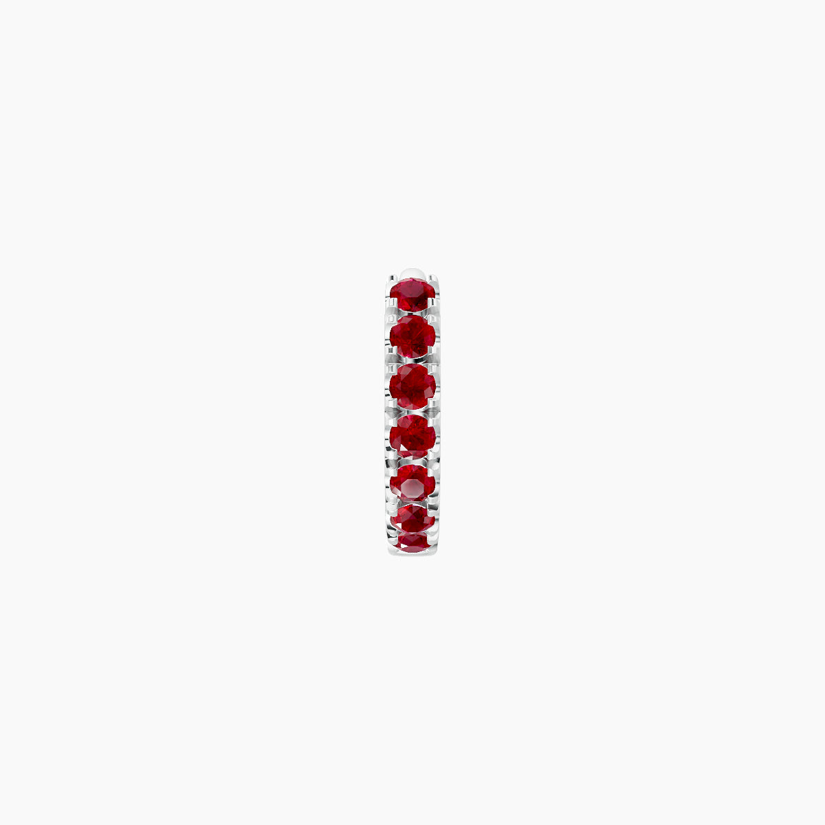 Terra | 18k White Gold 5 mm Ruby Hoop Piercing
