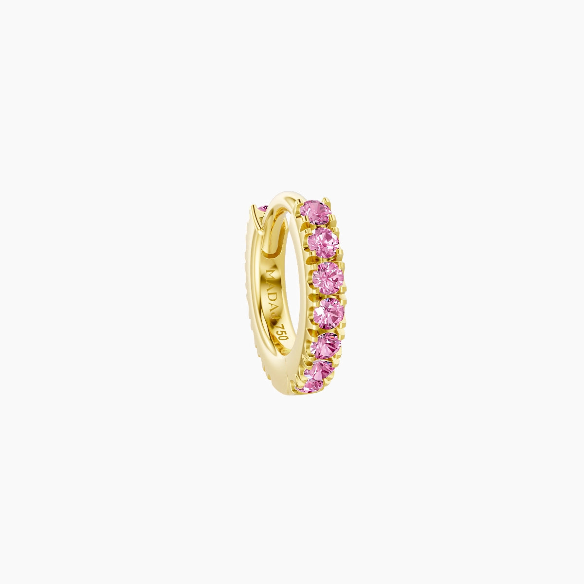 Terra | 18k Yellow Gold 5 mm Pink Sapphire Hoop Piercing