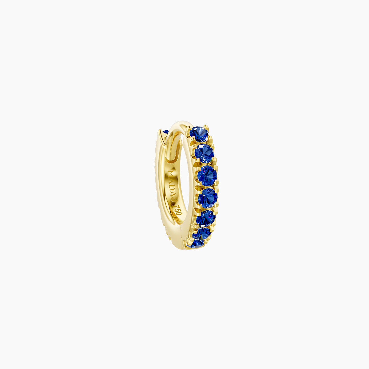 Terra | 18k Yellow Gold 5 mm Sapphire Hoop Piercing