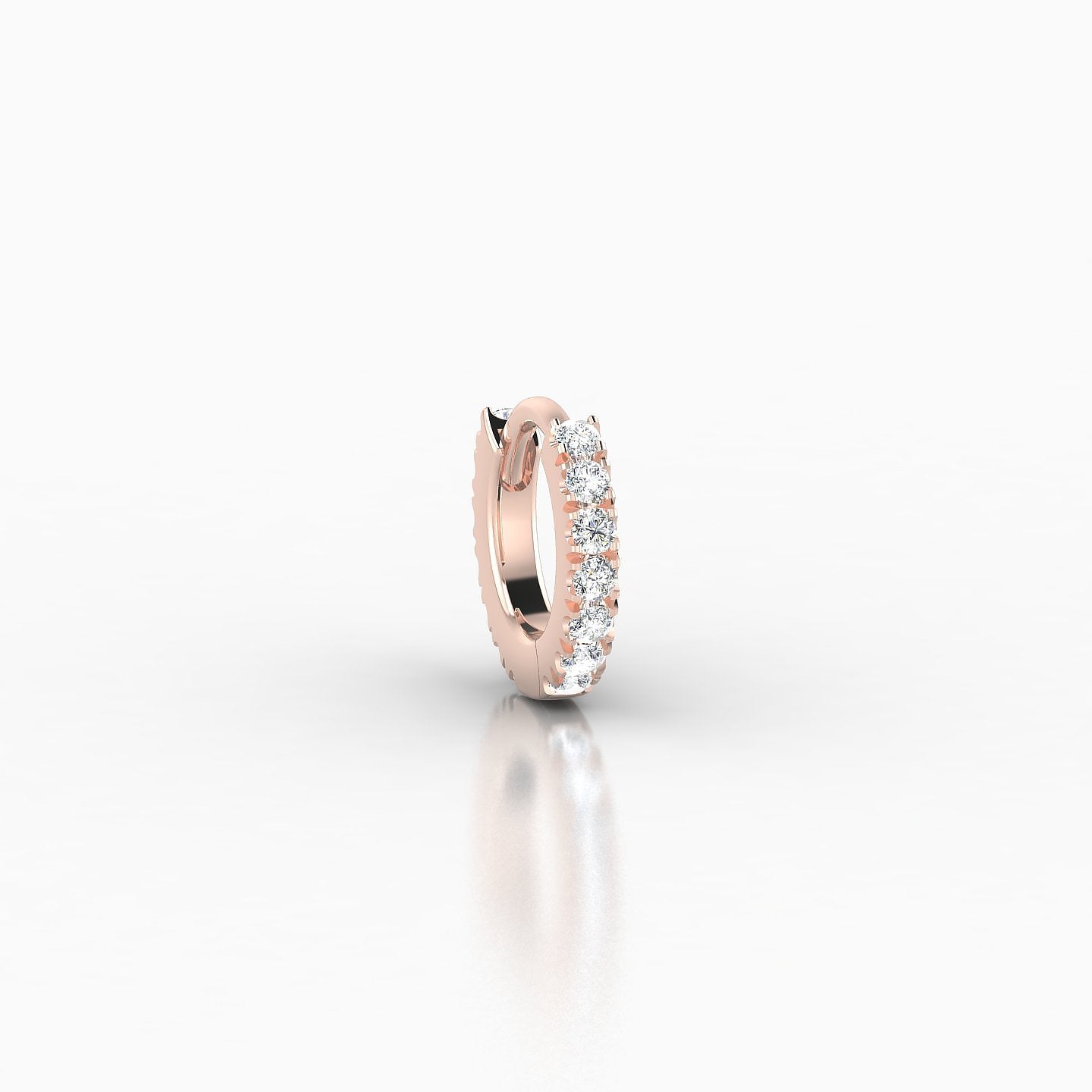 Terra | 18k Rose Gold 5 mm Diamond Hoop Piercing