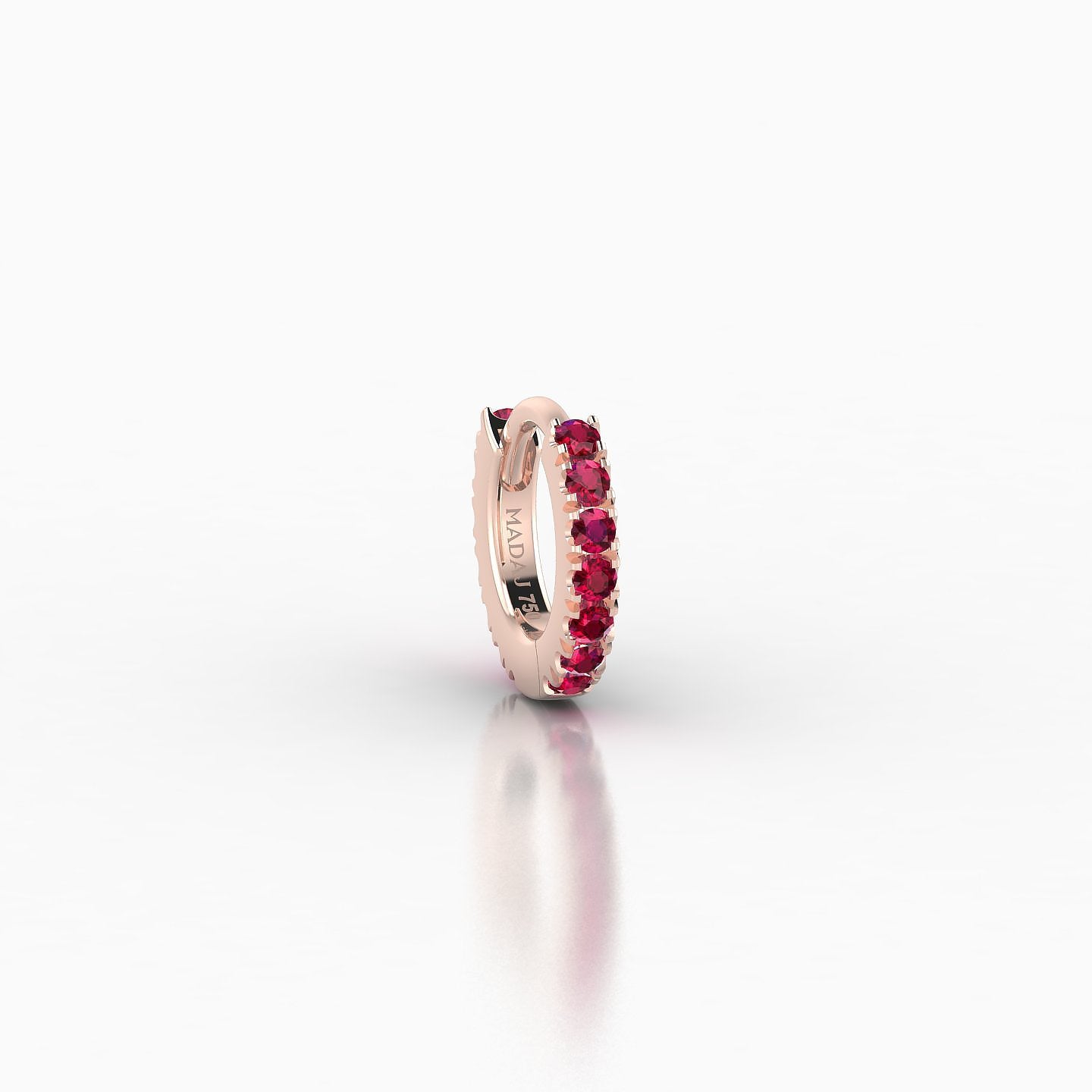 Terra | 18k Rose Gold 5 mm Ruby Hoop Piercing