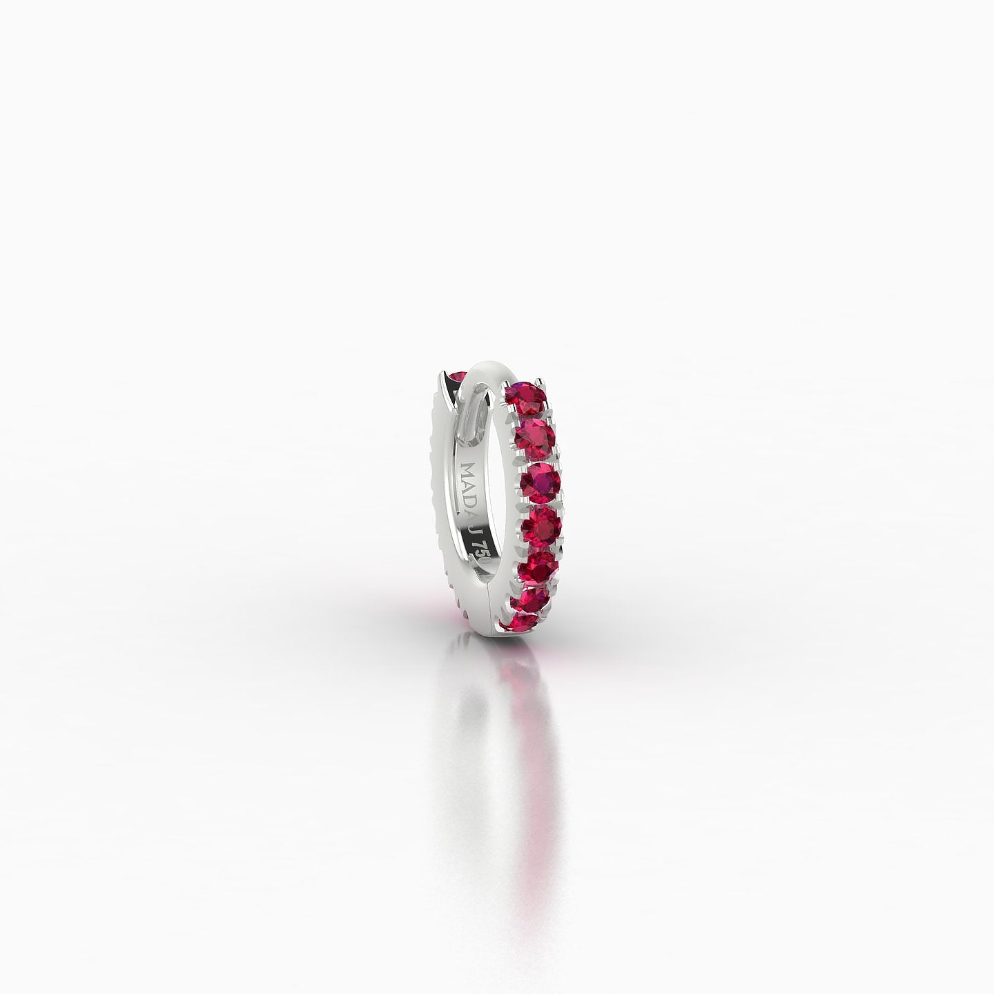 Terra | 18k White Gold 5 mm Ruby Hoop Piercing