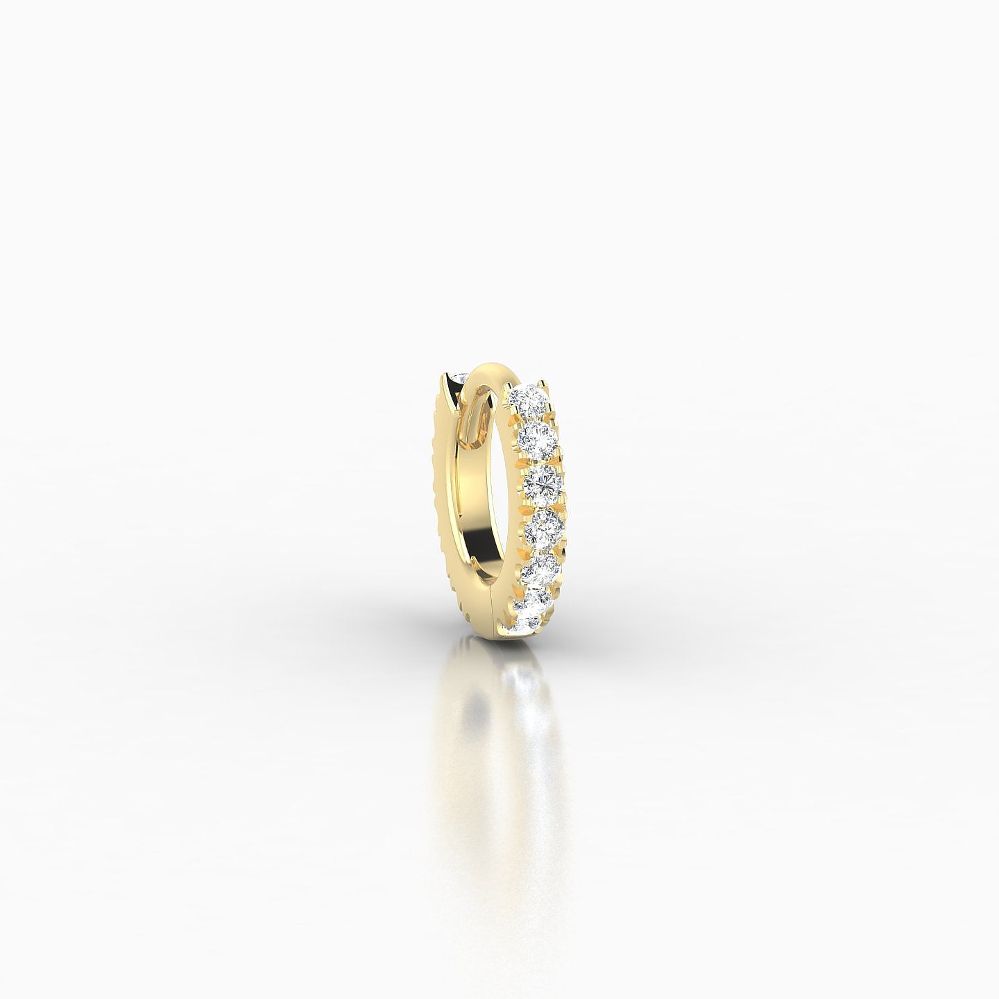 Terra | 18k Yellow Gold 5 mm Diamond Hoop Piercing