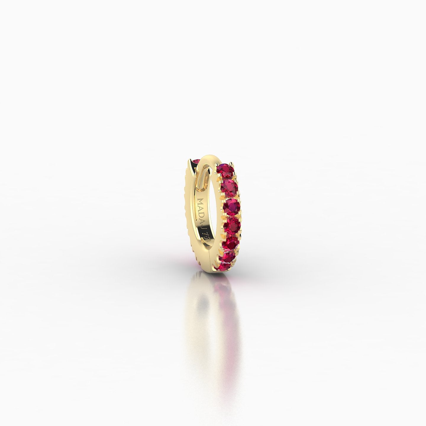 Terra | 18k Yellow Gold 5 mm Ruby Hoop Piercing