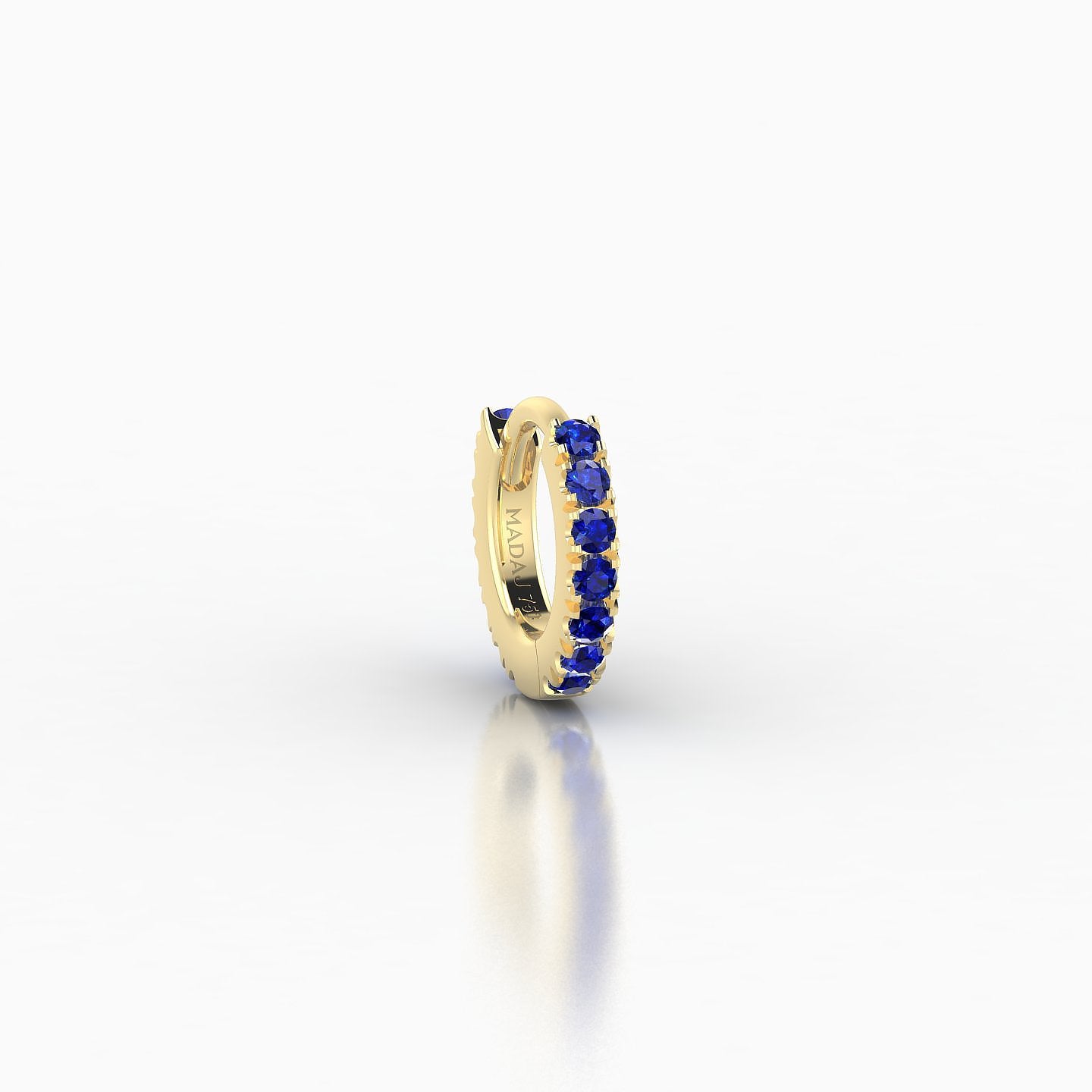 Terra | 18k Yellow Gold 5 mm Sapphire Hoop Piercing