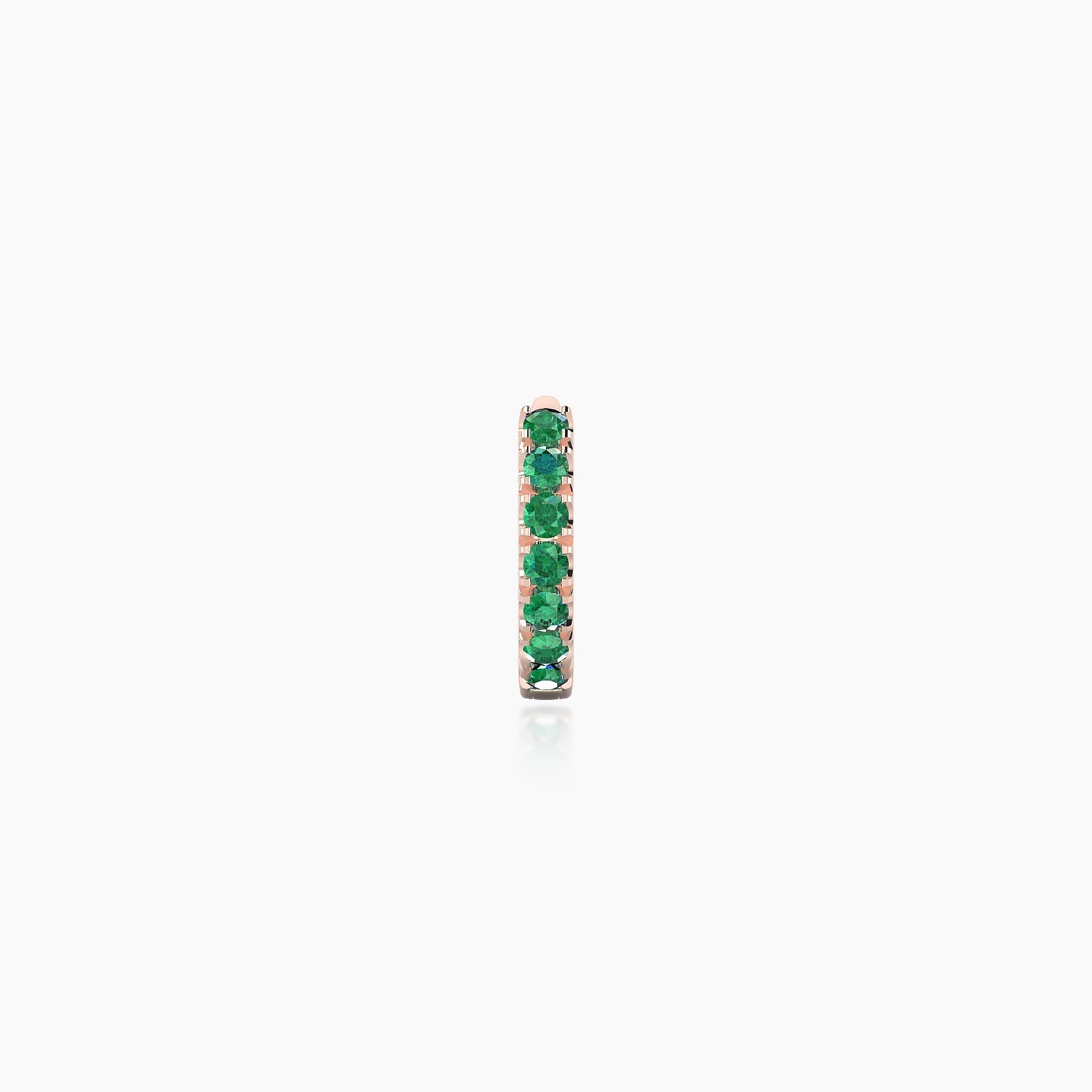 Terra | 18k Rose Gold 5 mm Emerald Hoop Piercing