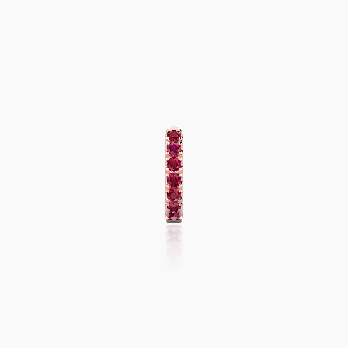 Terra | 18k Rose Gold 5 mm Ruby Hoop Piercing