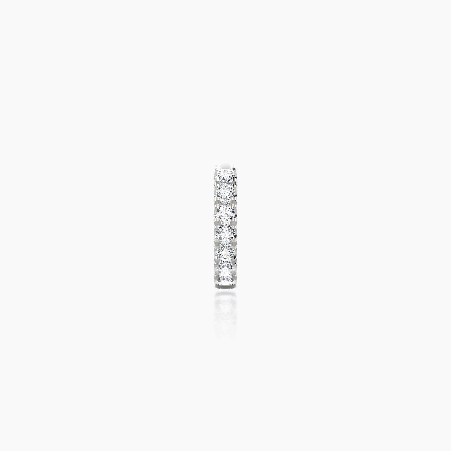 Terra | 18k White Gold 5 mm Diamond Hoop Piercing