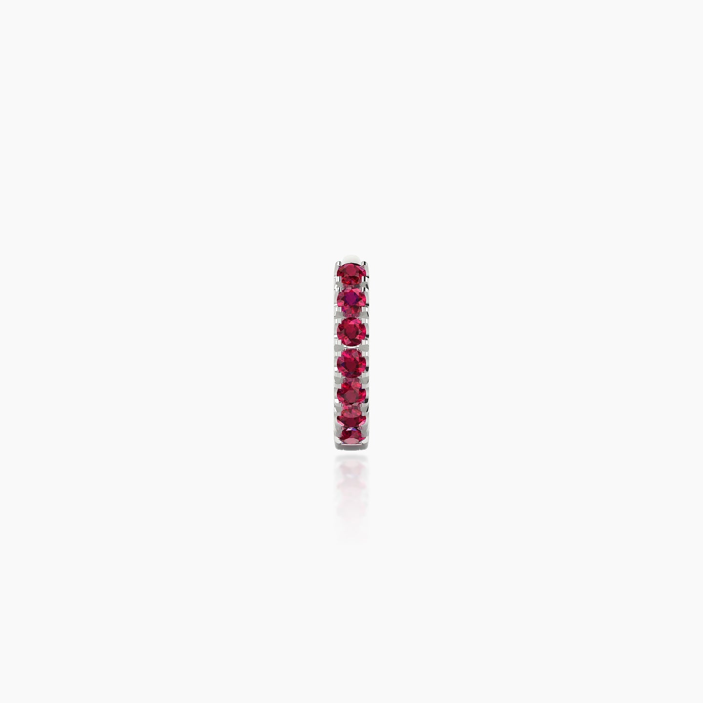 Terra | 18k White Gold 5 mm Ruby Hoop Piercing