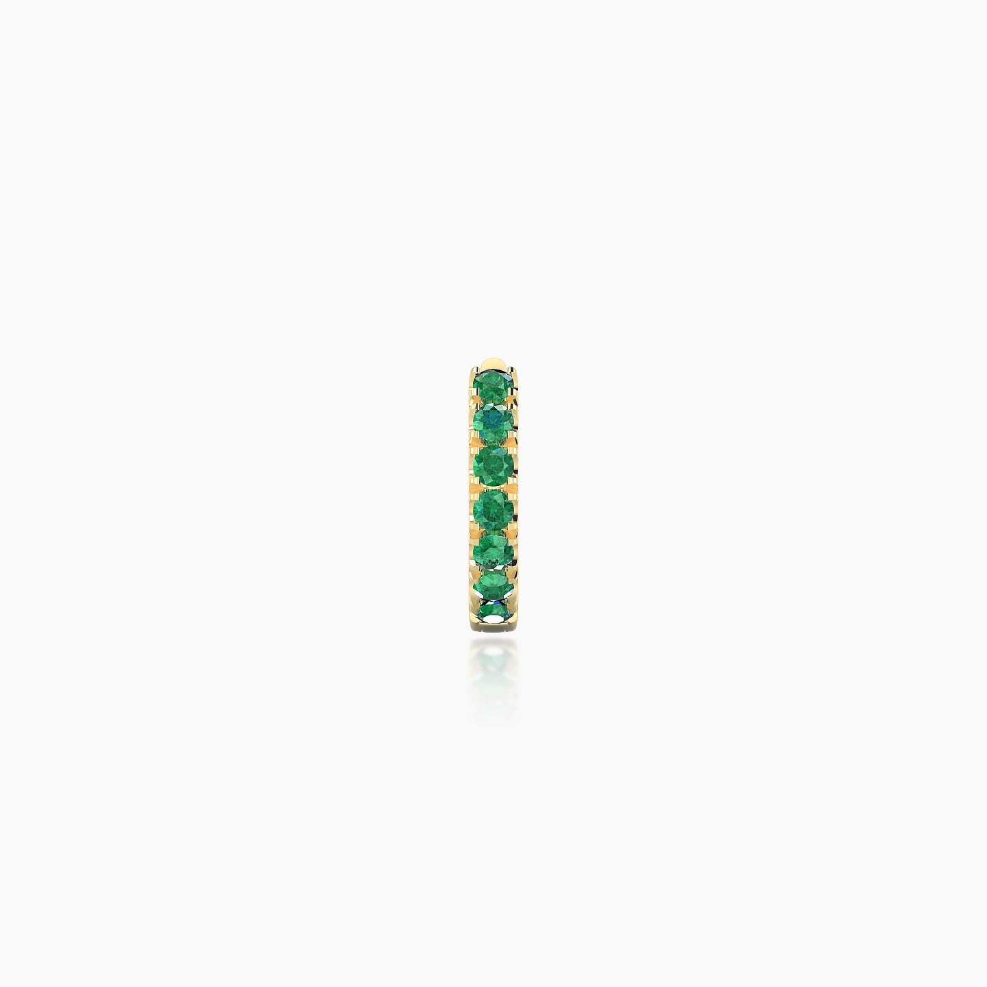 Terra | 18k Yellow Gold 5 mm Emerald Hoop Piercing