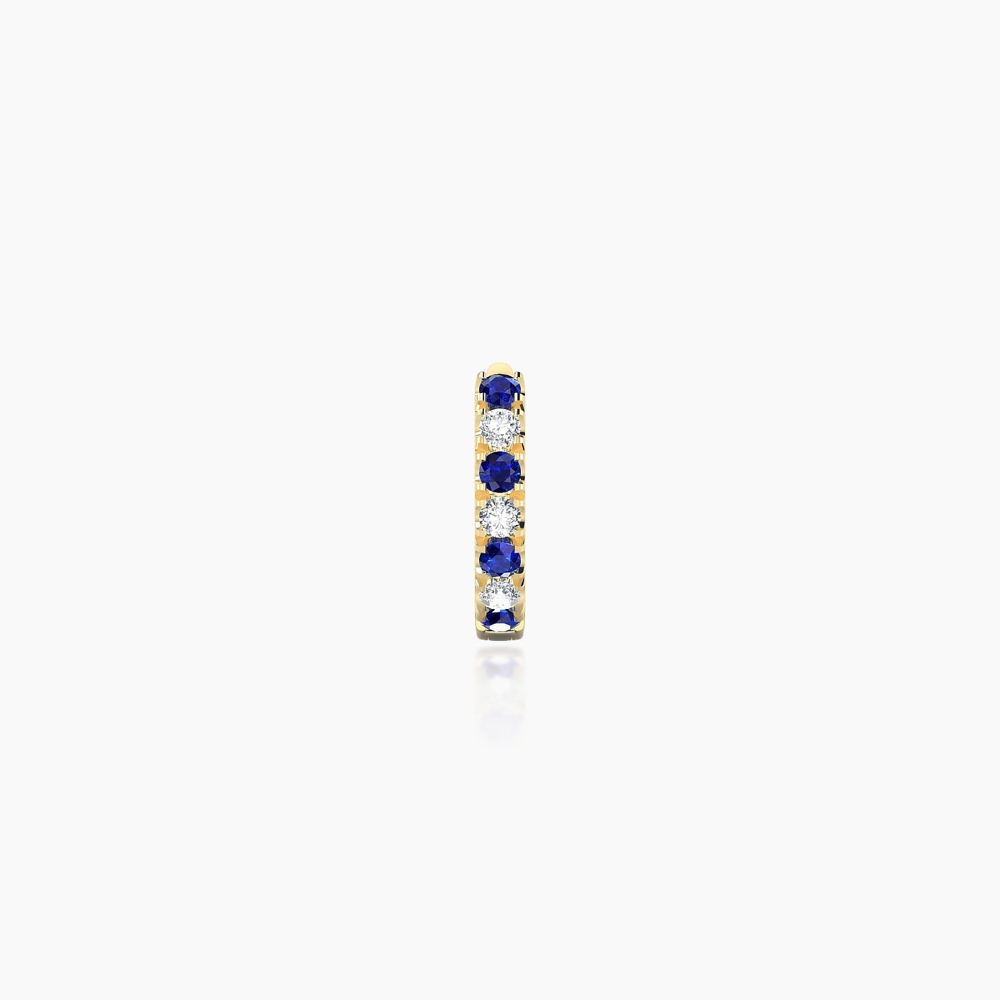 Terra | 18k Yellow Gold 5 mm Sapphire & Diamond Hoop Piercing