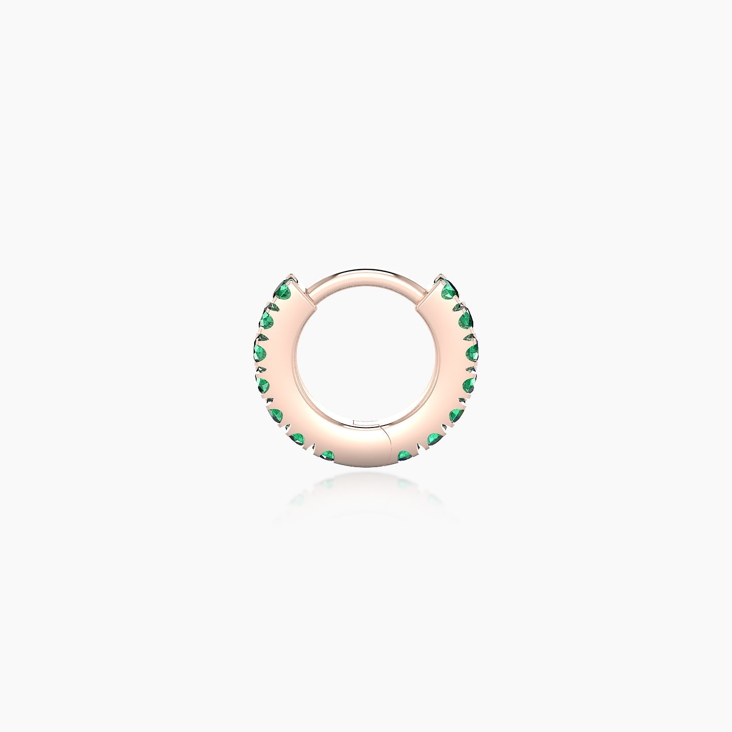 Terra | 18k Rose Gold 5 mm Emerald Hoop Piercing