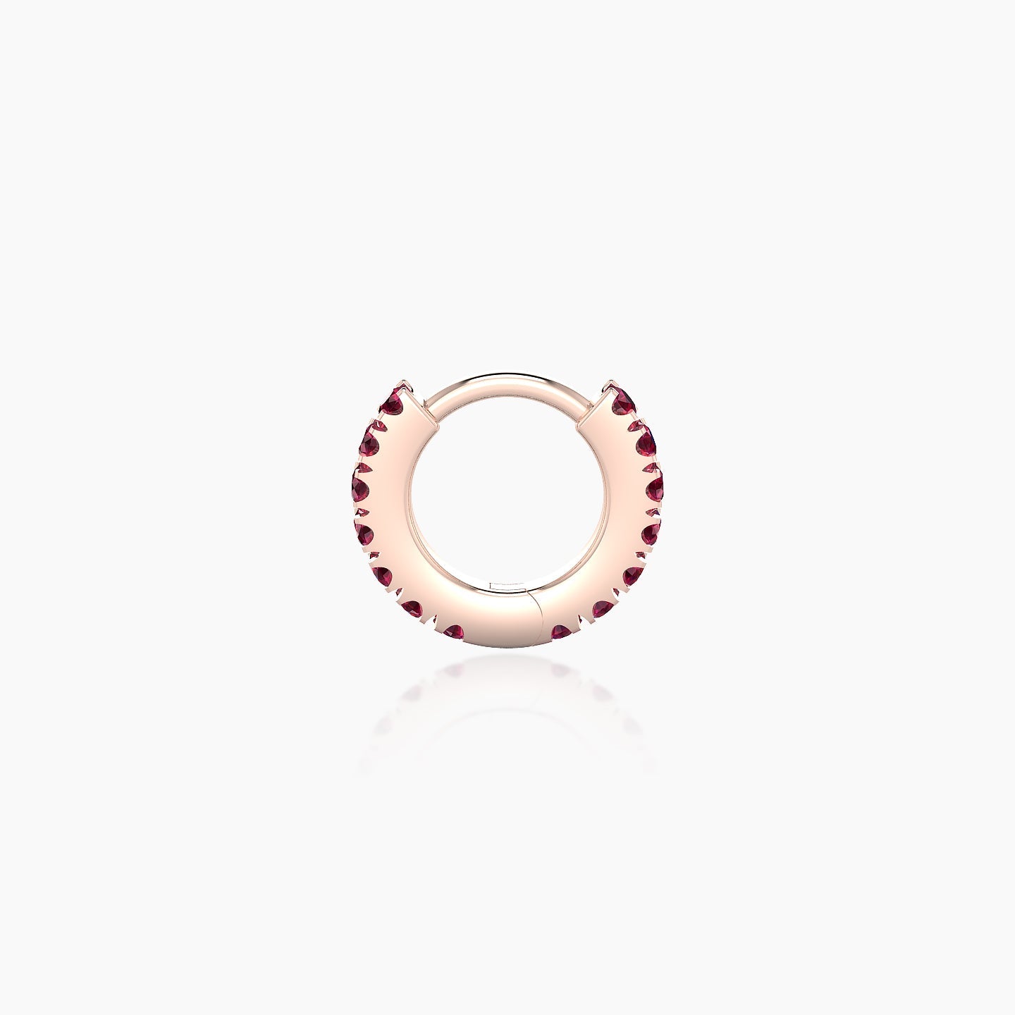 Terra | 18k Rose Gold 5 mm Ruby Hoop Piercing