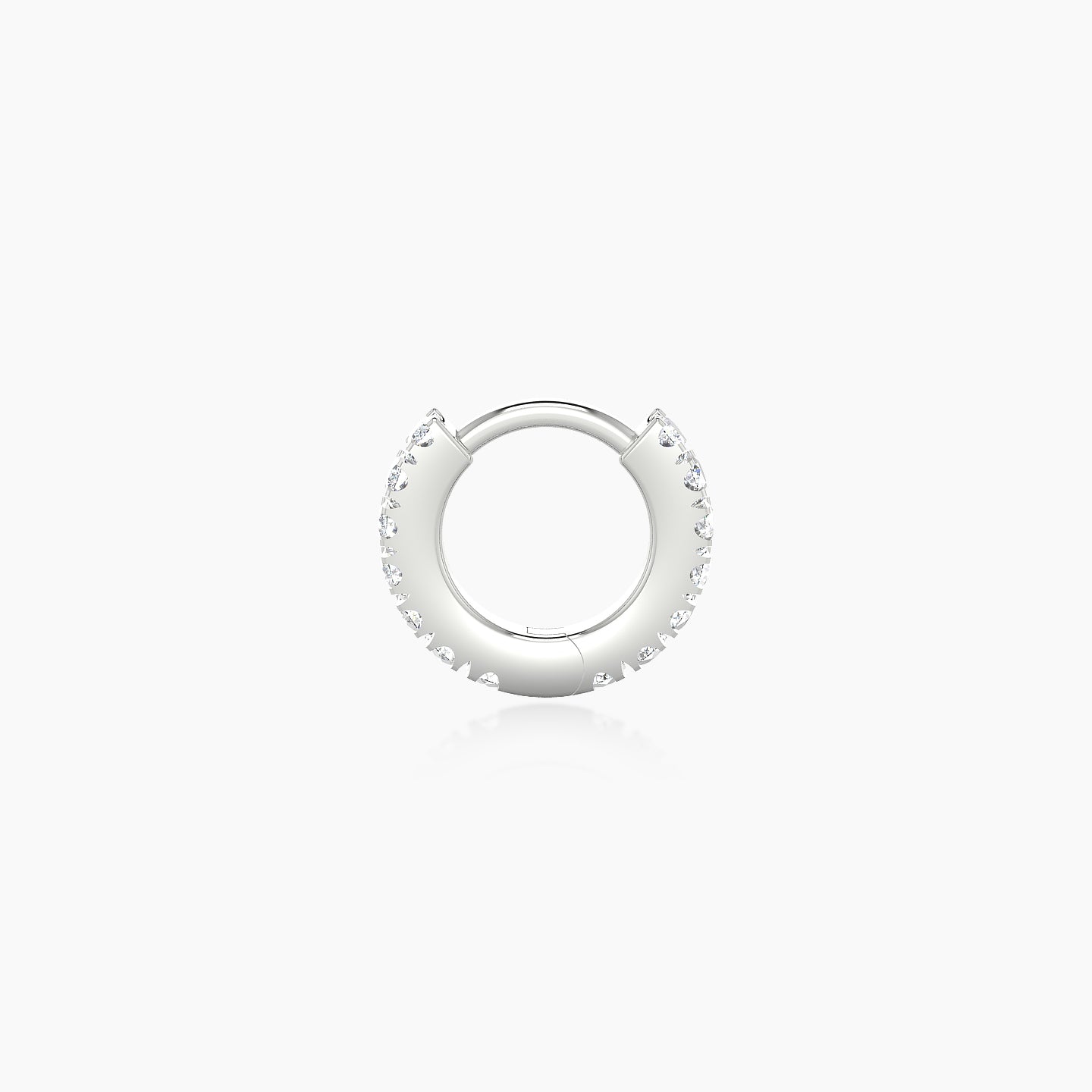 Terra | 18k White Gold 5 mm Diamond Hoop Piercing