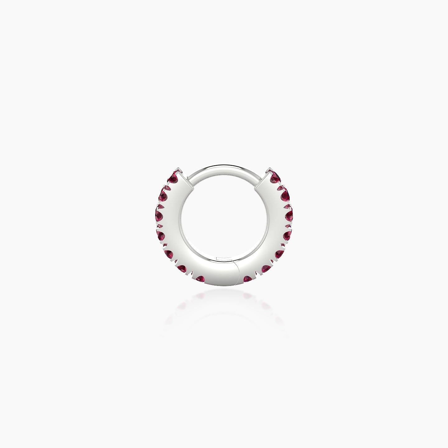 Terra | 18k White Gold 5 mm Ruby Hoop Piercing