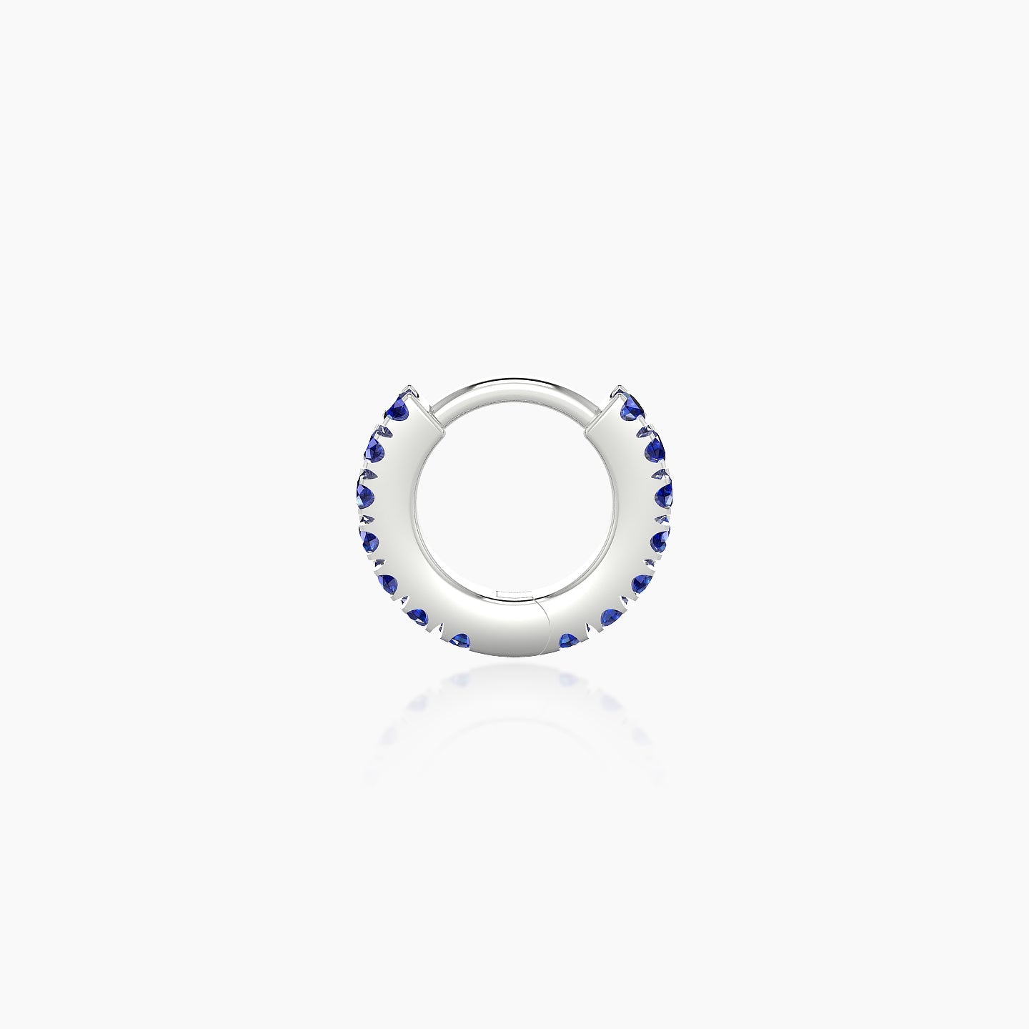 Terra | 18k White Gold 5 mm Sapphire Hoop Piercing