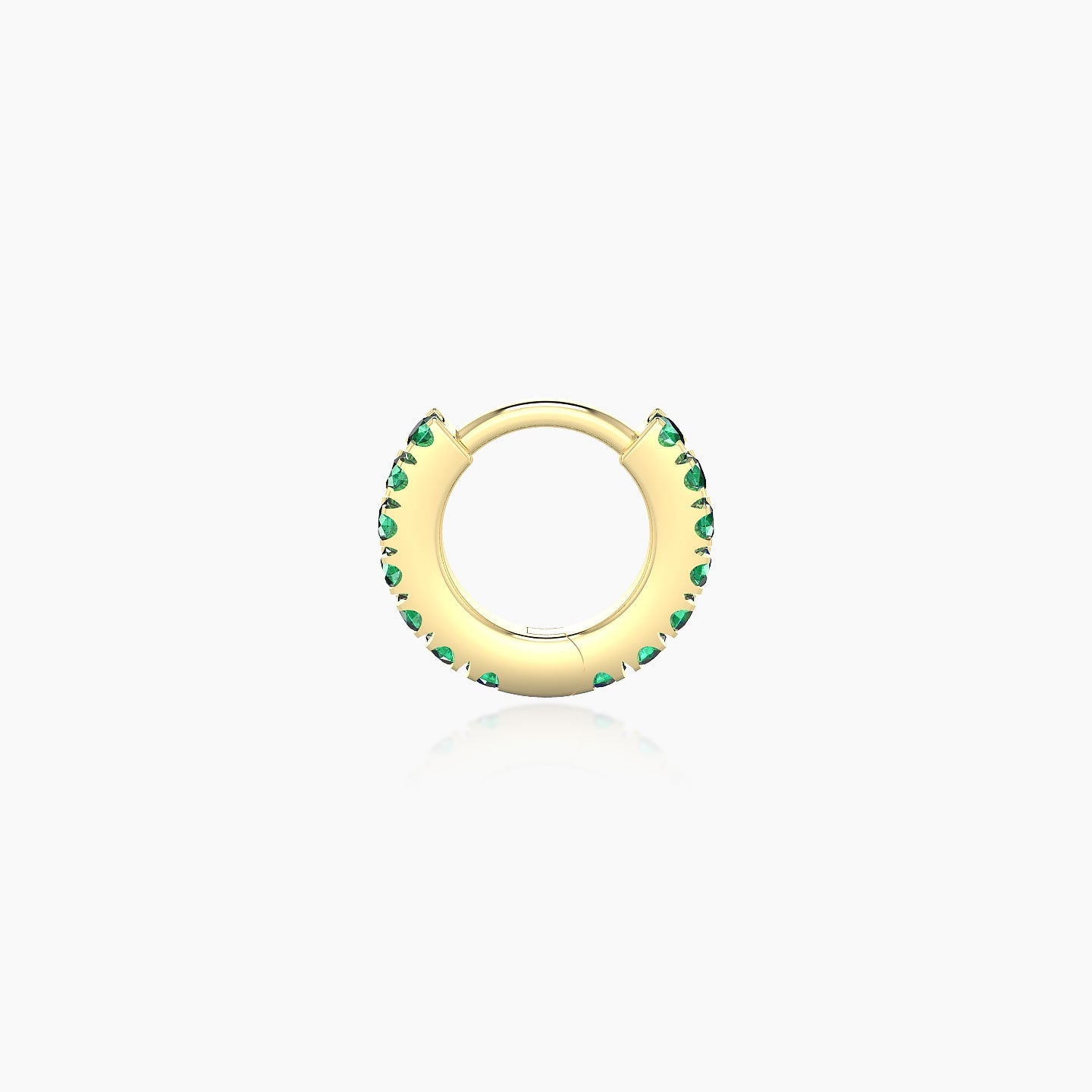 Terra | 18k Yellow Gold 5 mm Emerald Hoop Piercing