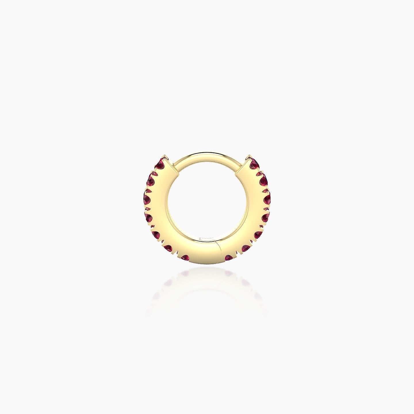 Terra | 18k Yellow Gold 5 mm Ruby Hoop Piercing