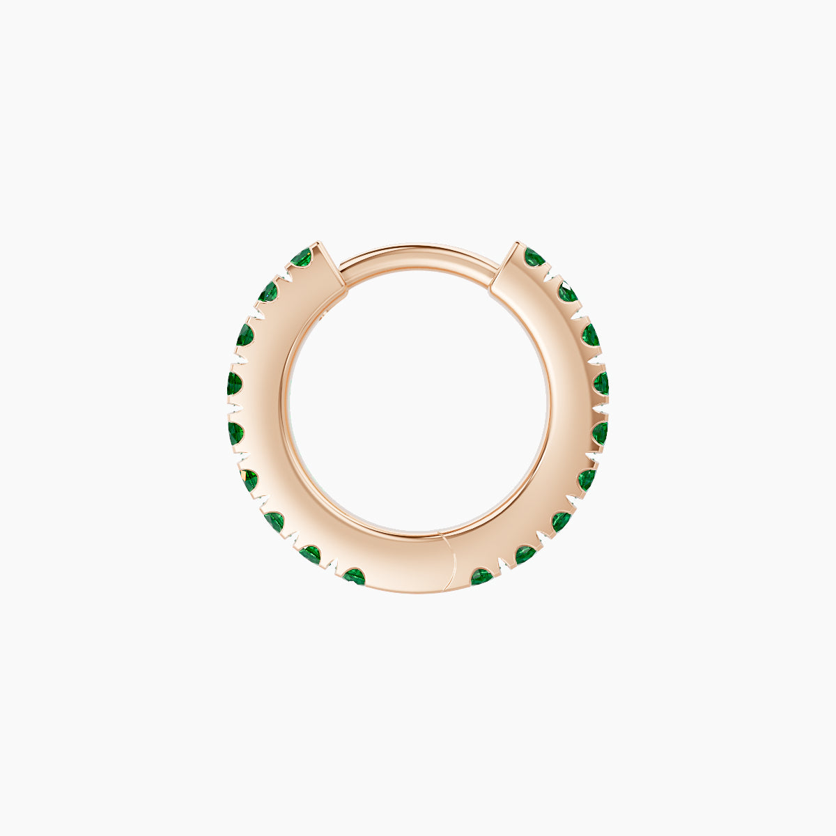 Terra | 18k Rose Gold 6.5 mm Emerald Hoop Piercing